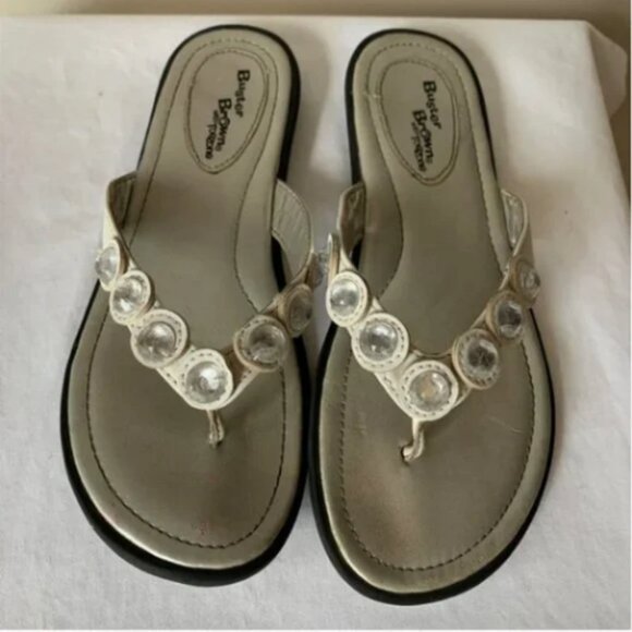 Buster Brown Girl's Sandals White Size 4 - Picture 1 of 10